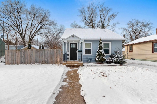 view of bungalow-style home