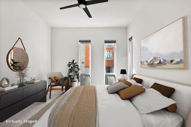 bedroom with ceiling fan