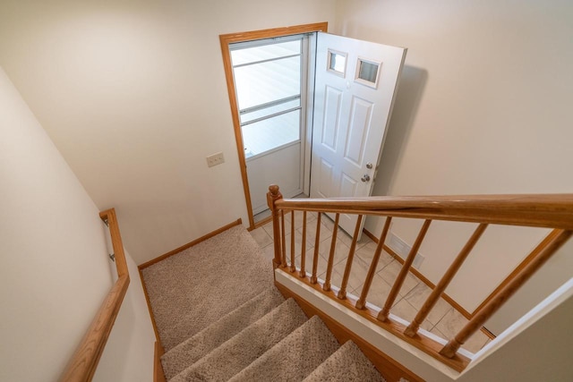 stairs with carpet