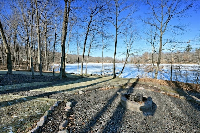 view of snowy yard