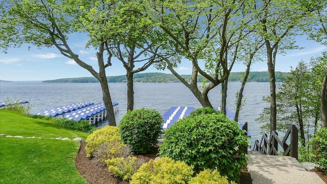 view of water feature featuring a mountain view