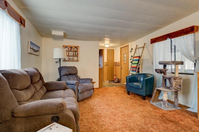 view of carpeted living room