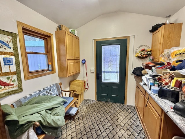 interior space with a healthy amount of sunlight and carpet