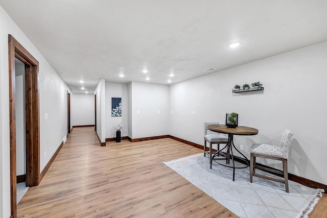 interior space featuring light hardwood / wood-style flooring