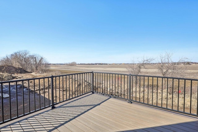 deck with a rural view