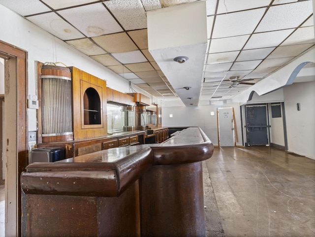 bar with a drop ceiling