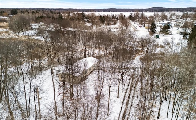 view of snowy aerial view