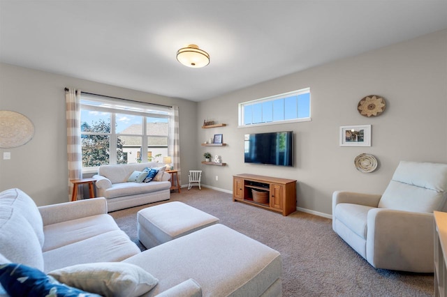 view of carpeted living room