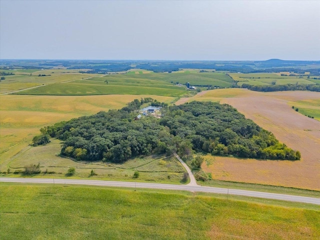 bird's eye view with a rural view