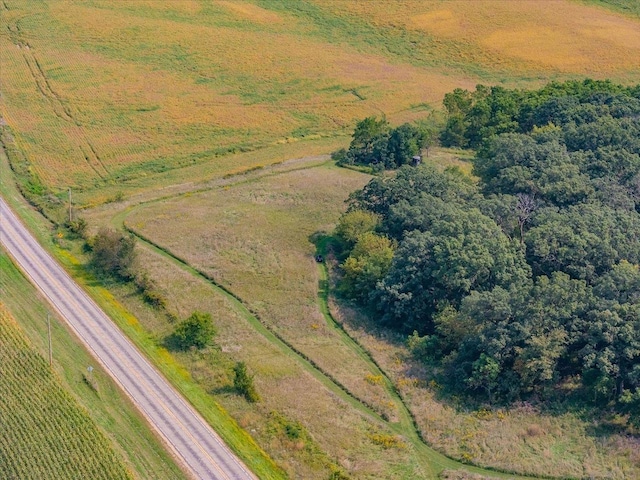 drone / aerial view with a rural view