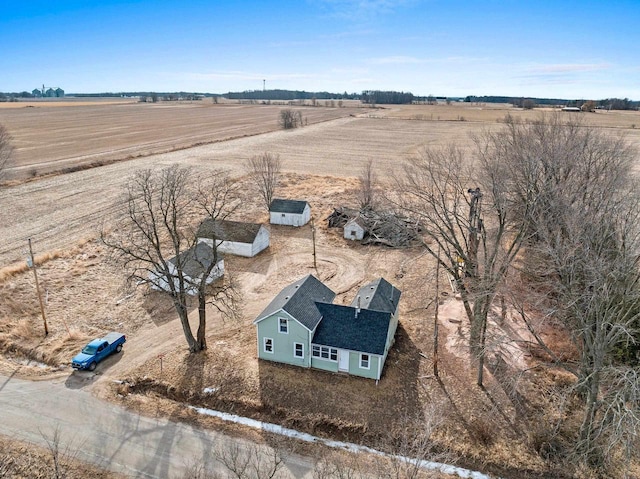 bird's eye view with a rural view