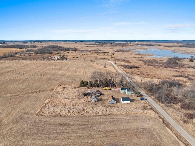 aerial view featuring a rural view