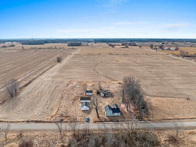 drone / aerial view featuring a rural view