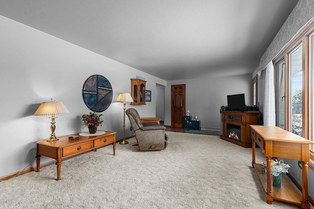 view of carpeted living room