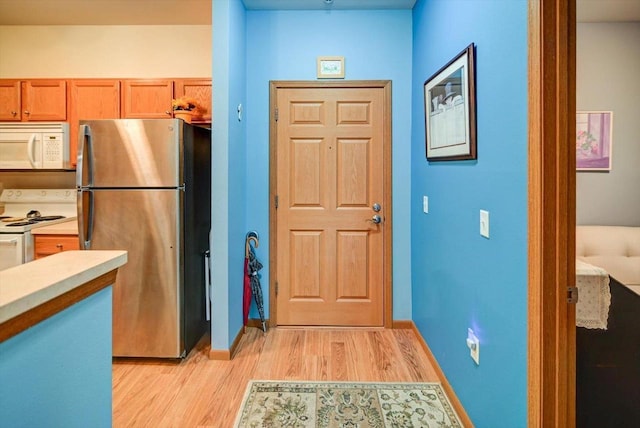 interior space featuring light hardwood / wood-style flooring