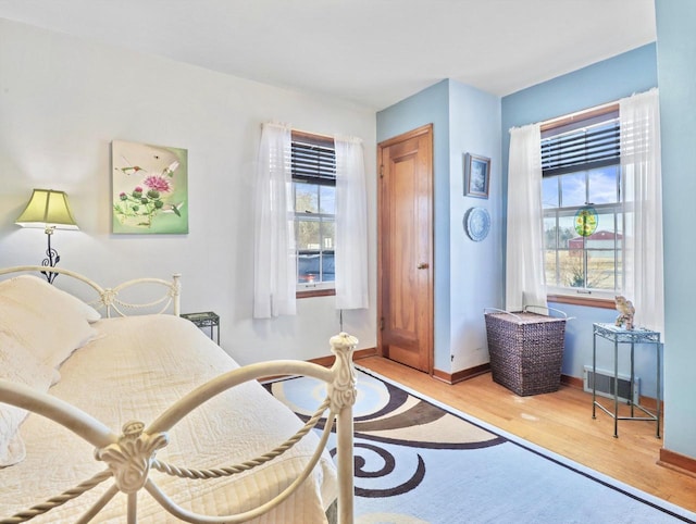 sitting room featuring a healthy amount of sunlight and light wood-type flooring