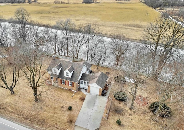 bird's eye view featuring a rural view