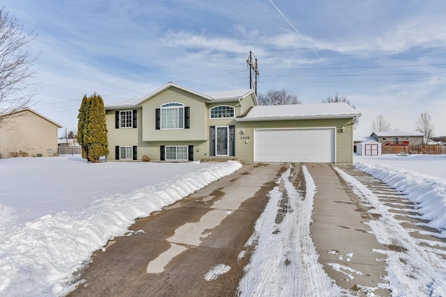 view of front of home featuring a garage