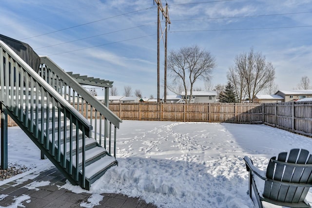 view of snowy yard