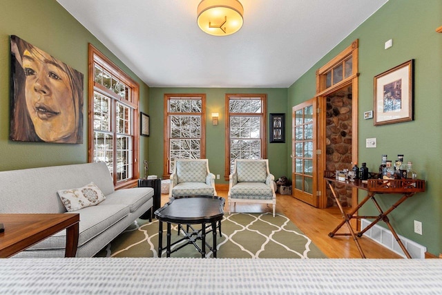 2532 Huntington Way, Suamico, WI 54173 - living room featuring baseboards and wood finished floors