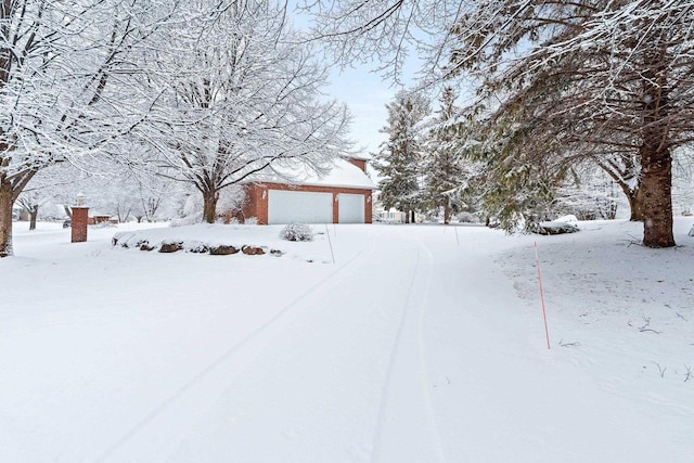 2532 Huntington Way, Suamico, WI 54173 - yard covered in snow featuring a garage