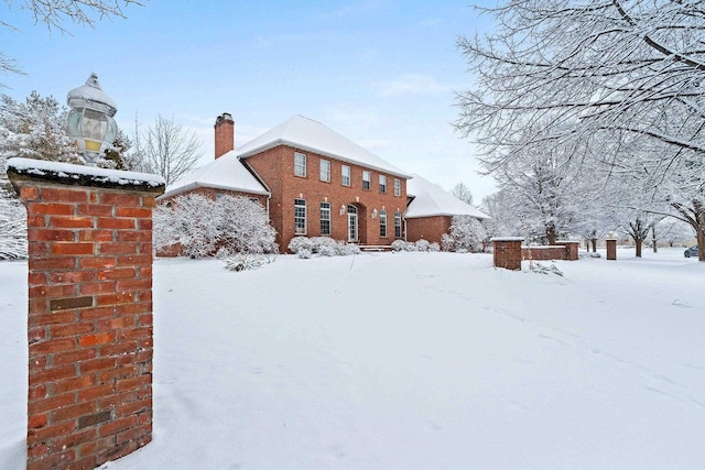 2532 Huntington Way, Suamico, WI 54173 - exterior space with brick siding and a chimney