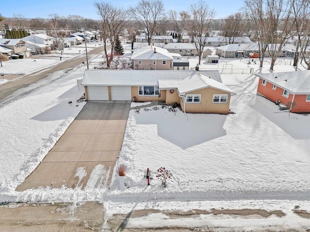 view of snowy aerial view