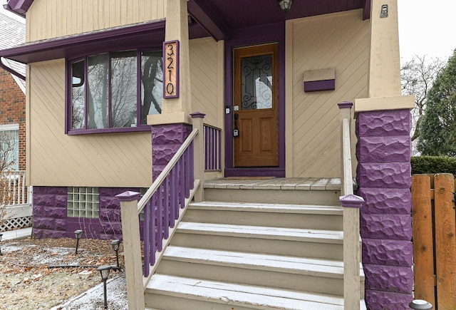 view of doorway to property