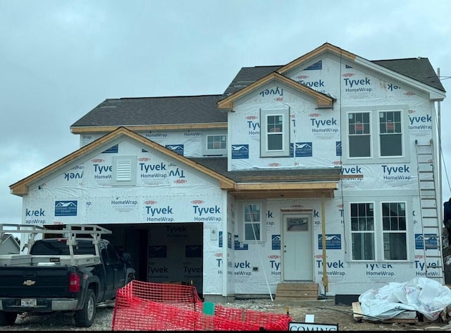 4414 20th St, Kenosha, WI 53144 - property in mid-construction with a shingled roof and a garage