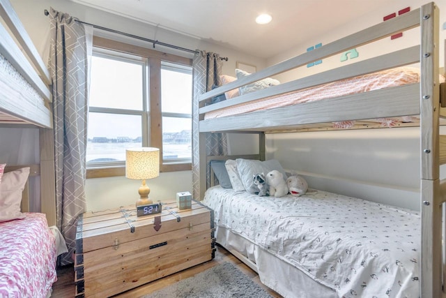 bedroom featuring hardwood / wood-style floors