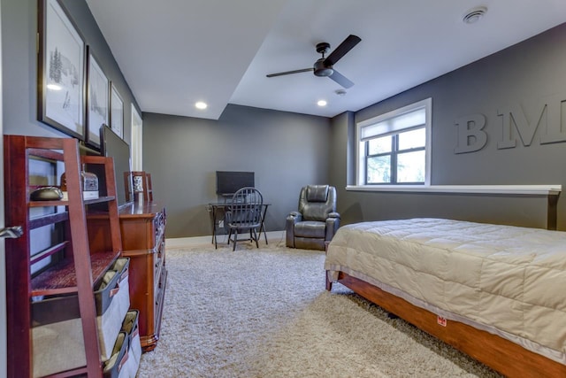 bedroom featuring carpet