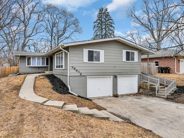 view of front of home featuring a garage