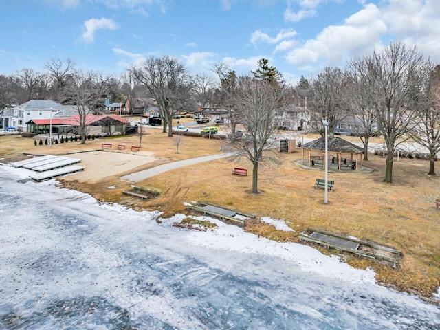 exterior space with a gazebo