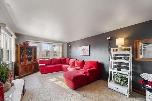 view of carpeted living room