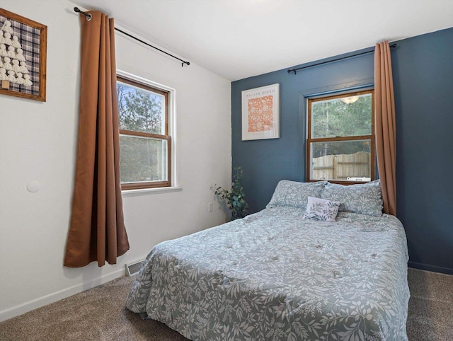 view of carpeted bedroom