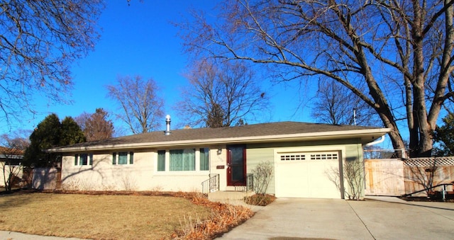 ranch-style house with a garage