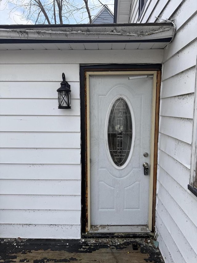 view of doorway to property