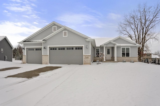 craftsman-style home with a garage