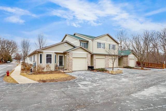 front of property featuring a garage