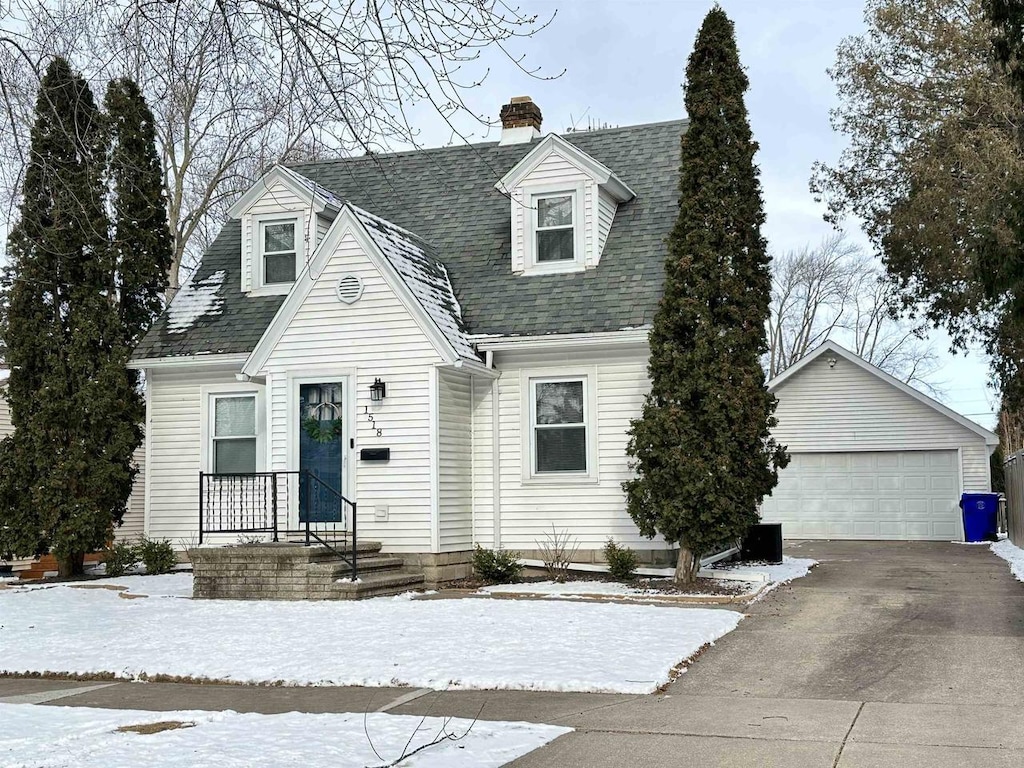 view of new england style home