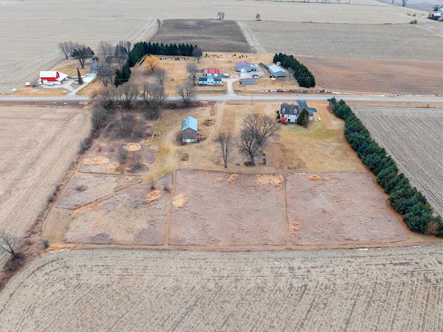 aerial view featuring a rural view