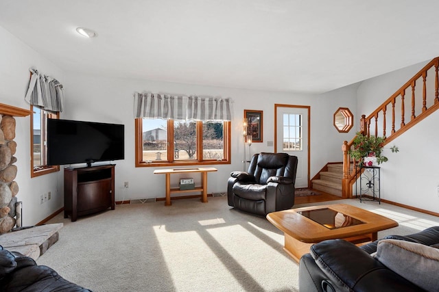 view of carpeted living room