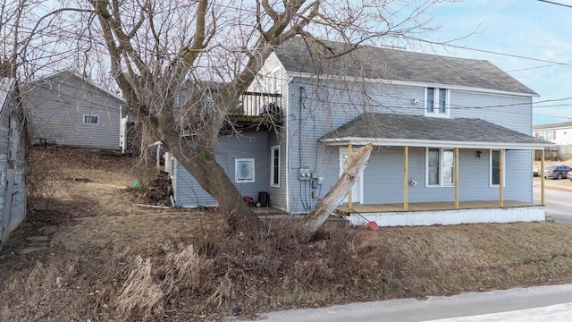 exterior space with covered porch