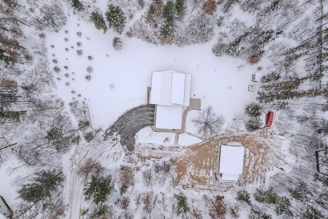 view of snowy aerial view