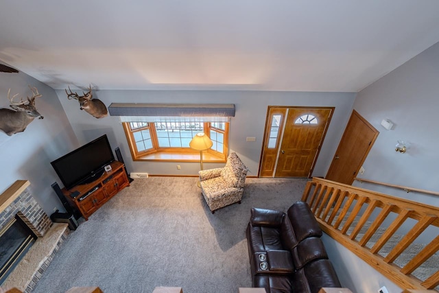 view of carpeted living room