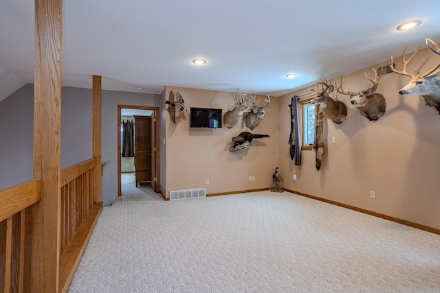 unfurnished room with carpet floors