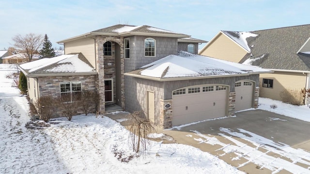 view of property with a garage