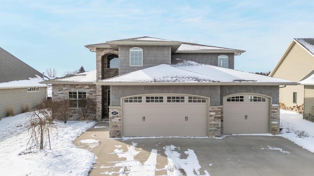 view of front of house featuring a garage