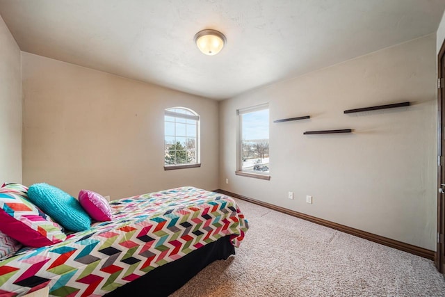 bedroom with carpet flooring