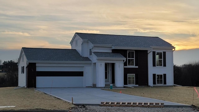 view of front of home featuring a garage